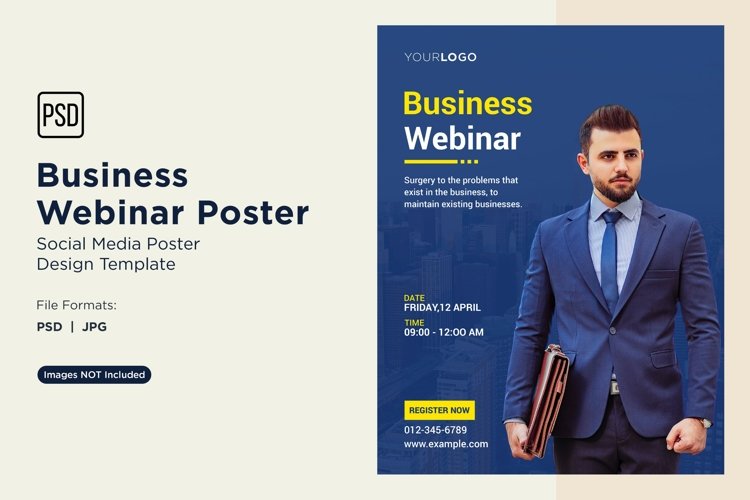 10 Business Webinar Poster Design Template Set 05