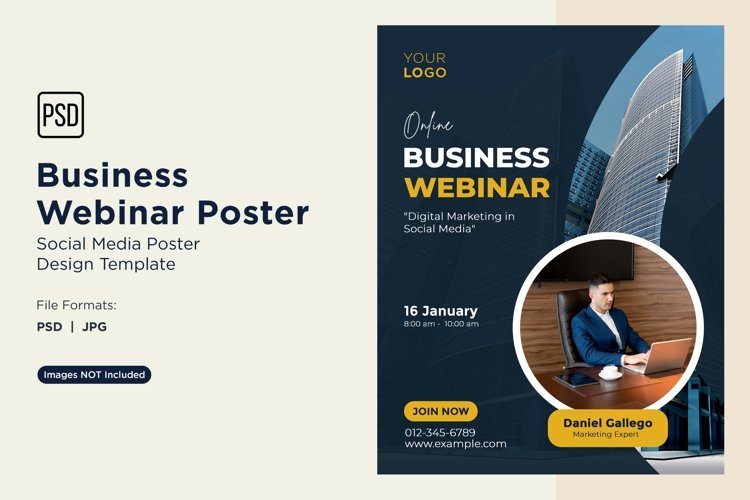 10 Business Webinar Poster Design Template Set 10