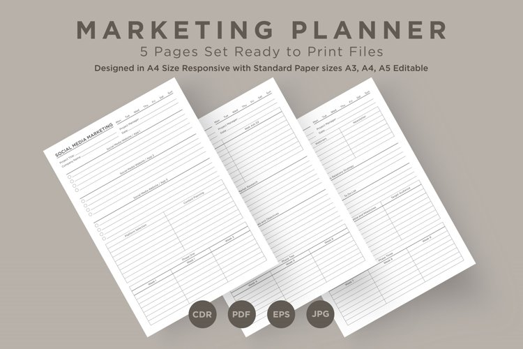 Marketing Planning Pages Set V-14
