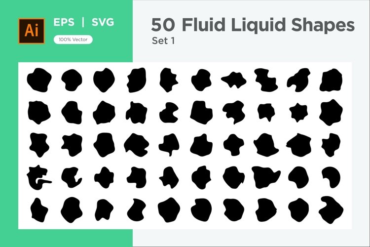 Fluid Liquid Shape V1 50 SET 20 example image 1