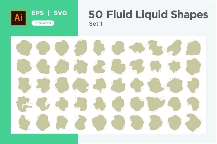 Fluid Liquid Shape V3 50 SET 20 example image 1