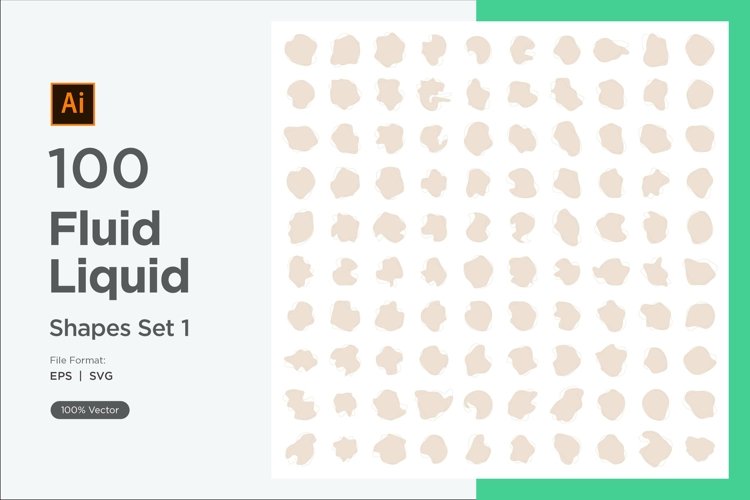 Fluid Liquid Shape V4 100 SET 10 example image 1
