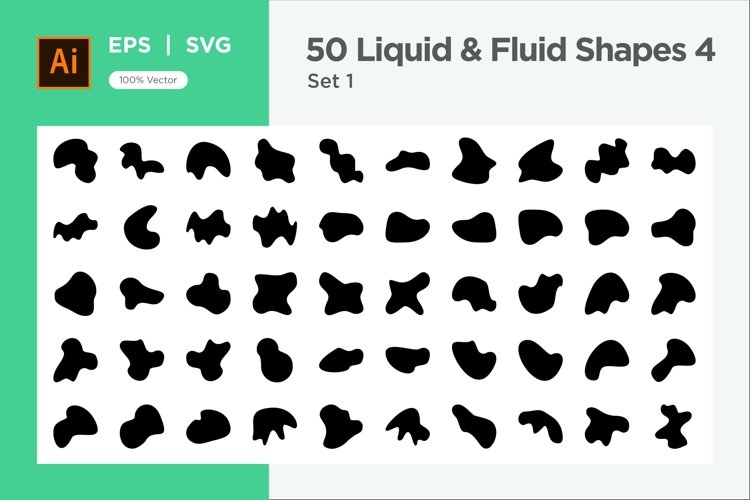 Liquid and fluid shape 4-100-1 example image 1