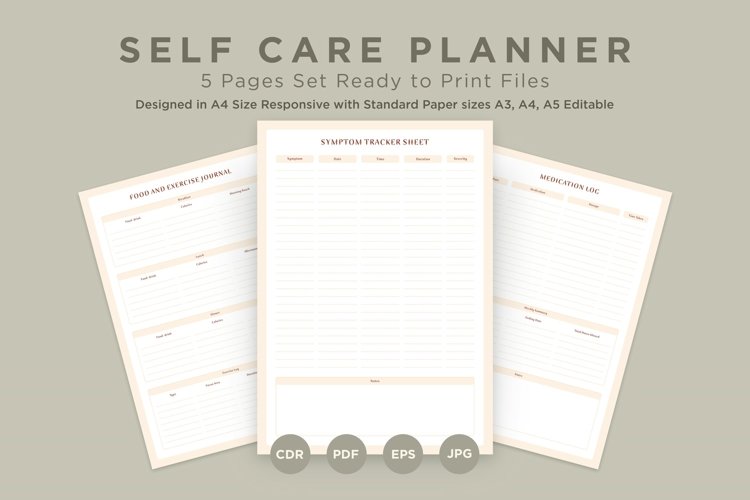 Self Care Planning Pages Set V-11