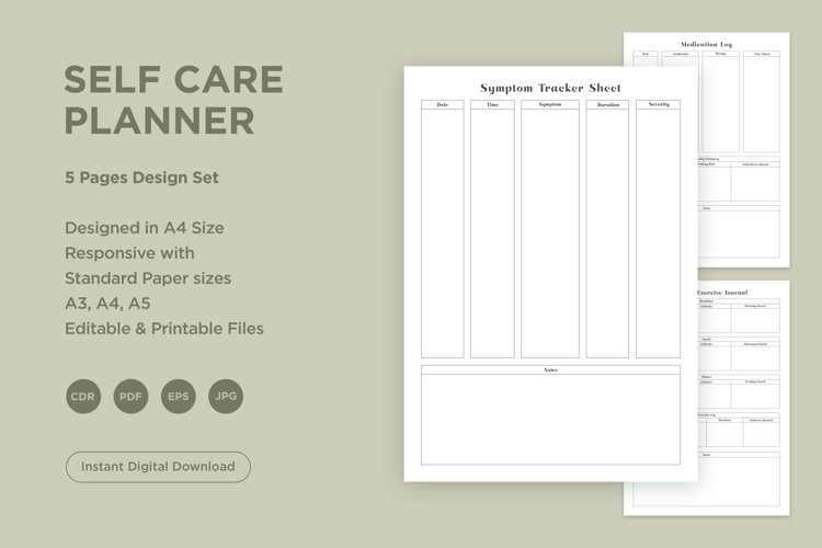 Self Care Planning Pages Set V-18