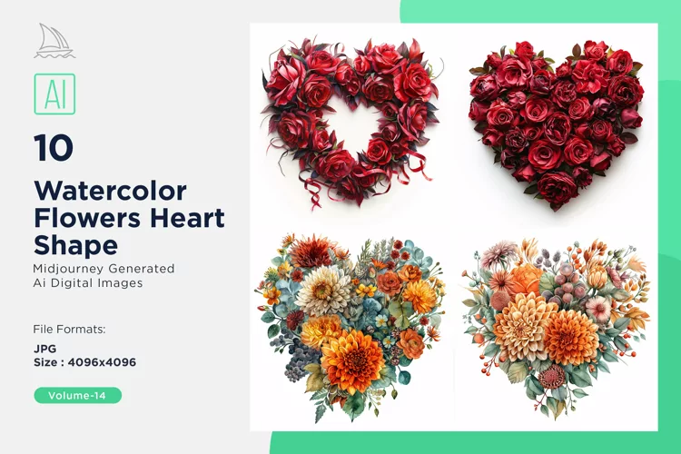 Flowers Heart Shape Celebrating Love