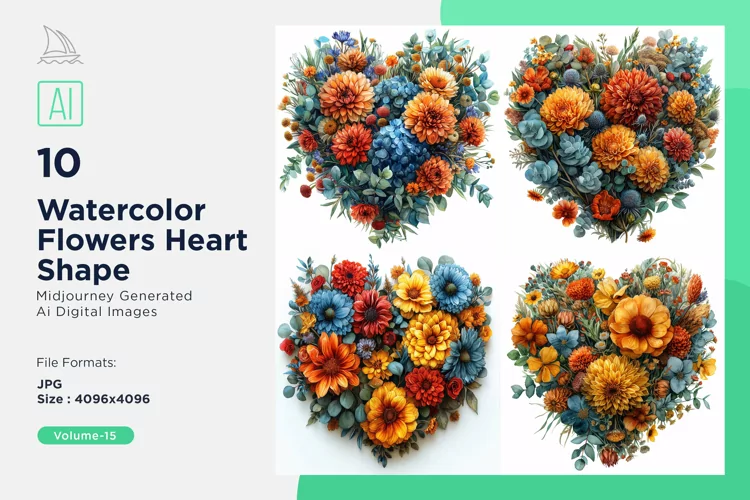Flowers Heart Shape Celebrating Love
