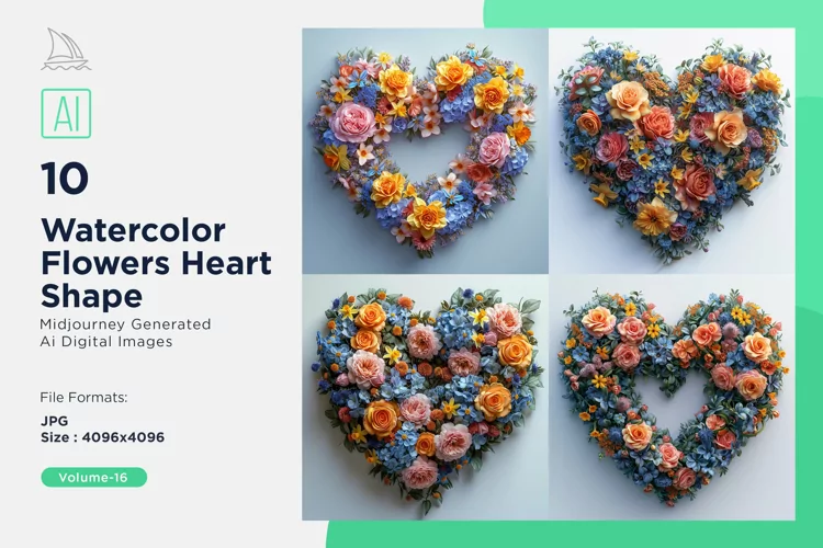 Flowers Heart Shape Love's Illumination A Valentine's