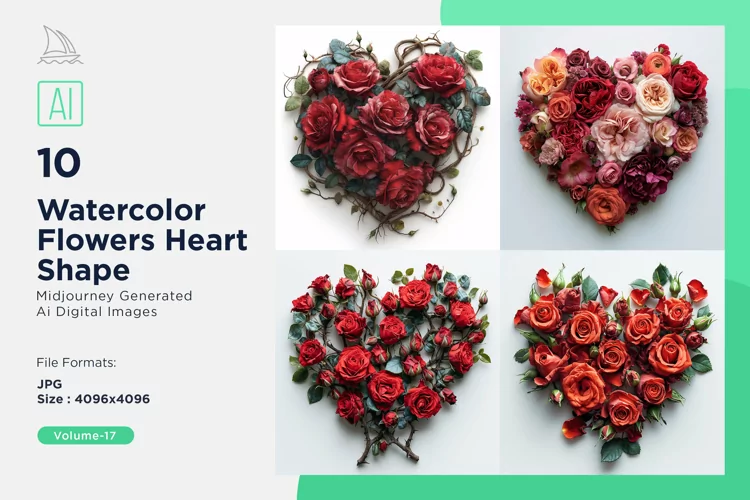 Flowers Heart Shape Celebrating Love