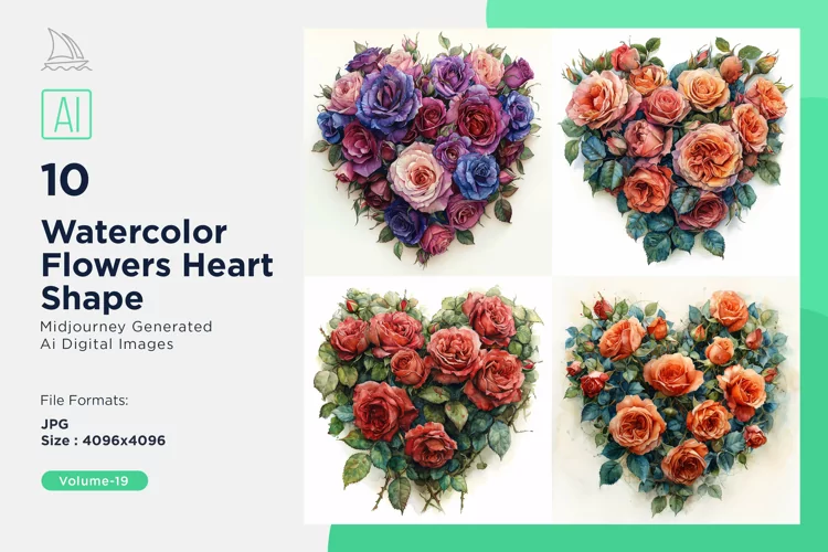 Flowers Heart Shape Love Blossoms A Valentine's Bouquet