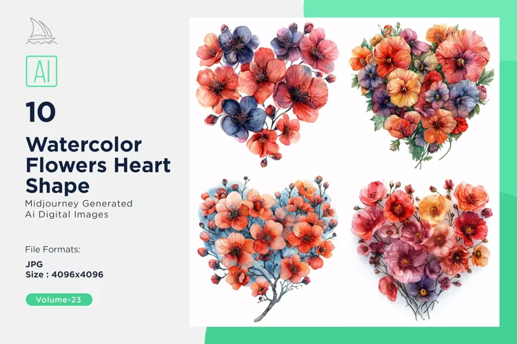 Flowers Heart Shape Celebrating Love