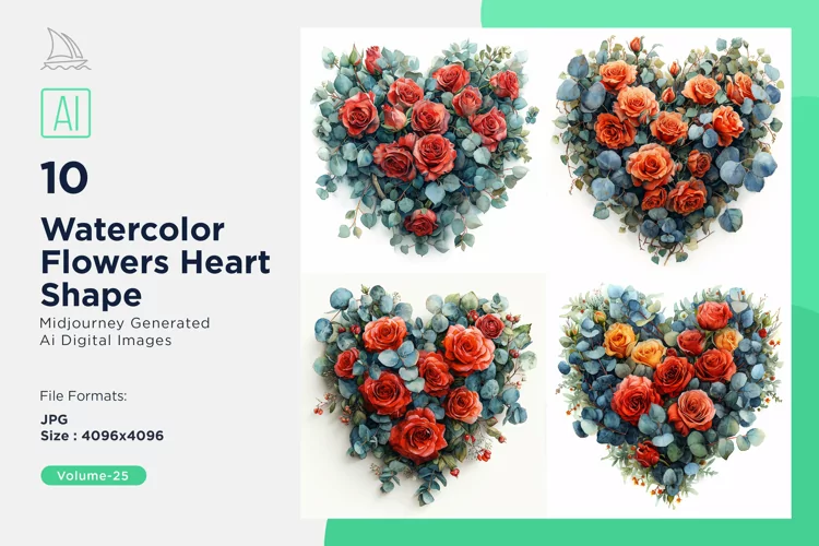 Flowers Heart Shape Celebrating Love