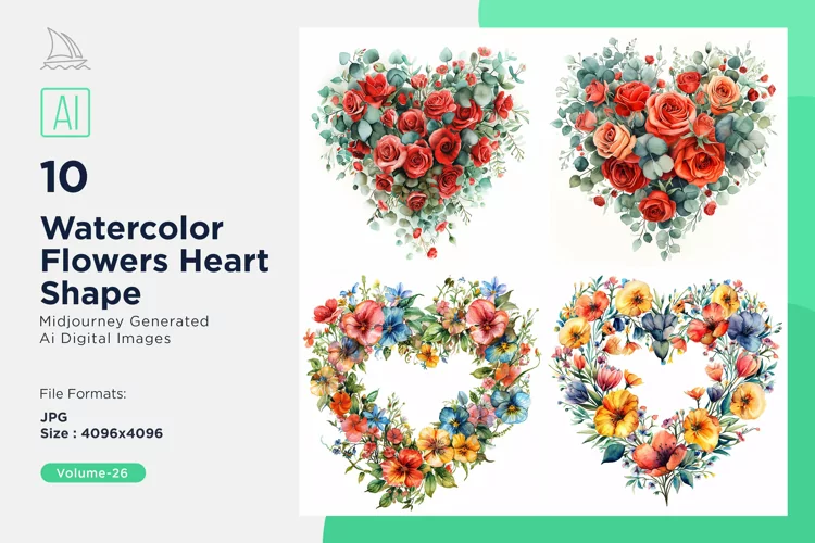 Flowers Heart Shape Love Blossoms A Valentine's Bouquet