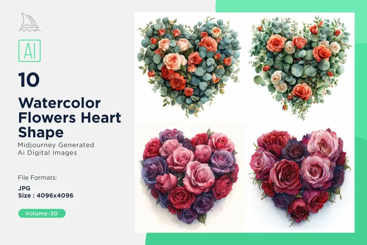 Flowers Heart Shape Celebrating Love