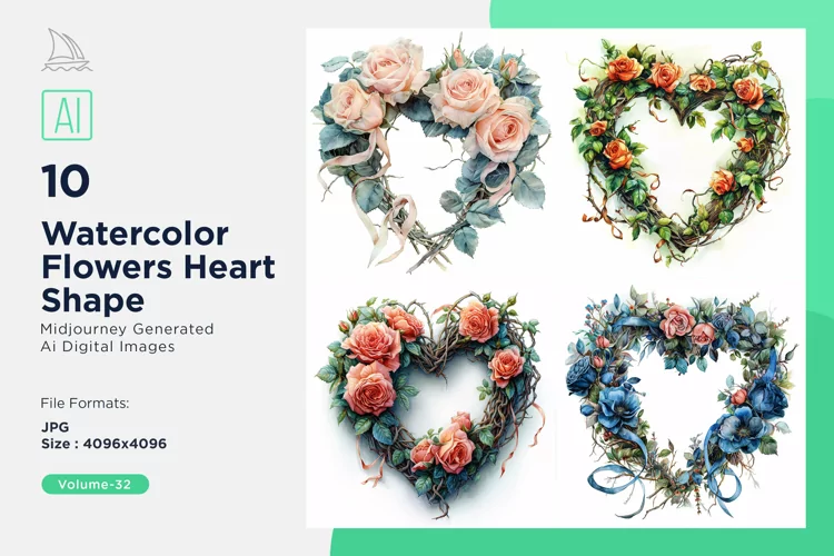 Flowers Heart Shape Love's Tapestry A Valentine's Mosaic