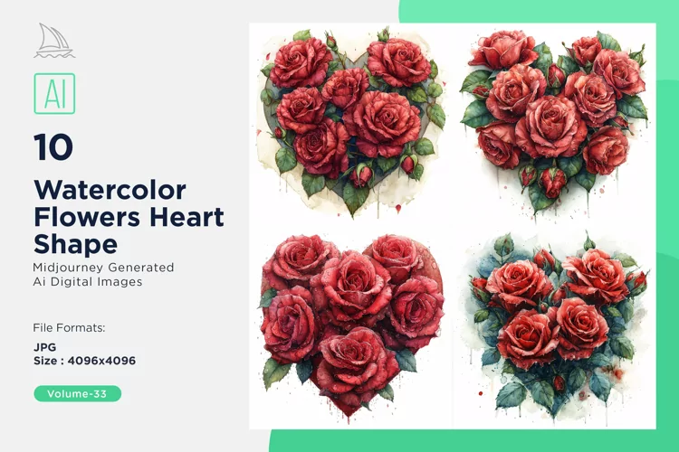 Flowers Heart Shape Celebrating Love