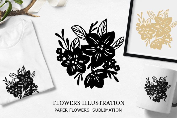 Paper Cutting SVG Template file / Paper Flower Cutting SVG