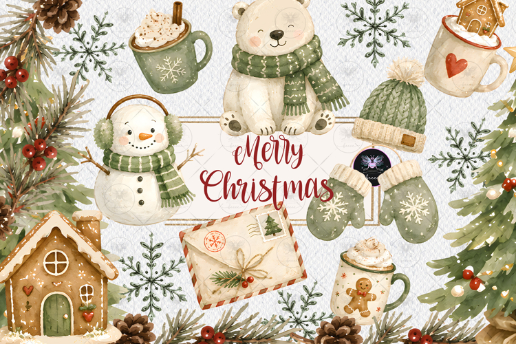 Christmas Woodland Clipart
