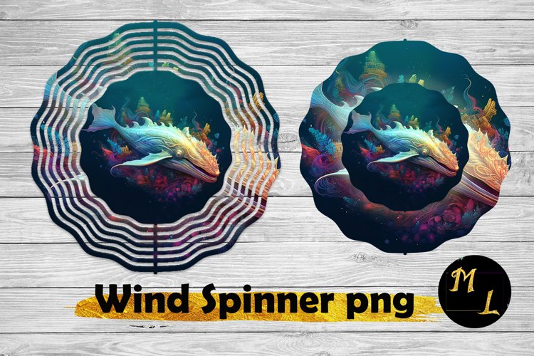 Magic Whale Wind Spinner sublimation,Sea Wind Spinner wrap