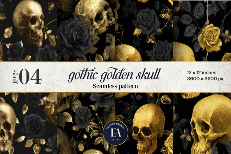 Skull Seamless Pattern Image 3