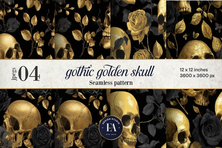 Skull Seamless Pattern Image 14