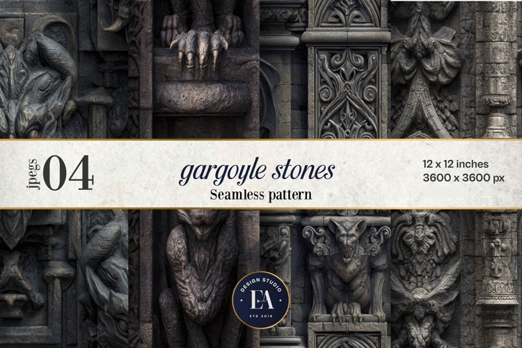 Gargoyle Stone Pattern | Gothic Architecture Texture