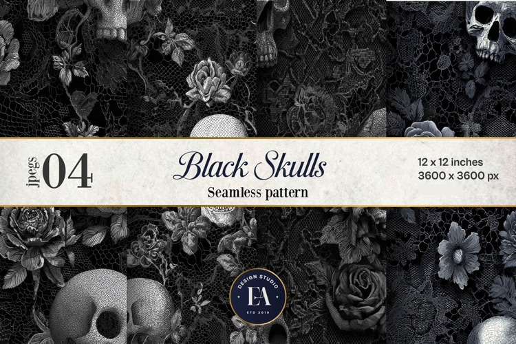Skull Seamless Pattern Image 22