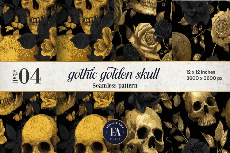 Skull Seamless Pattern Image 21