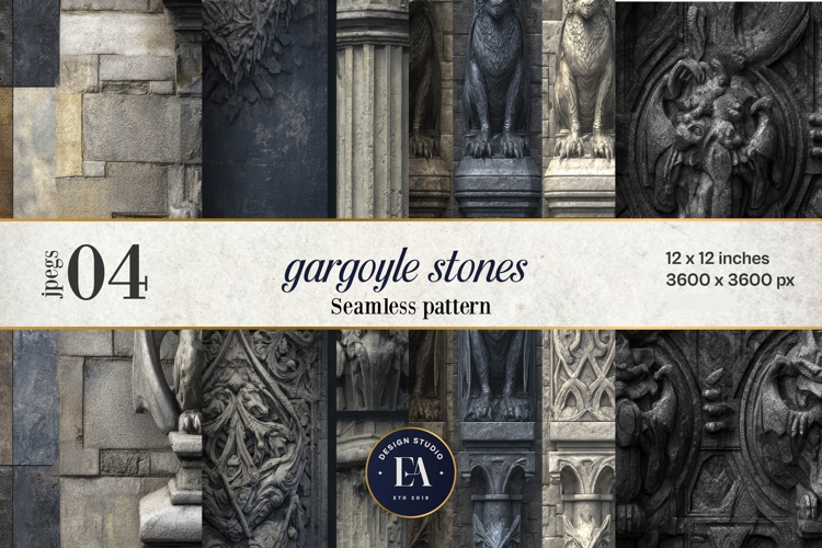 Gargoyle Stone Pattern | Gothic Architecture Texture
