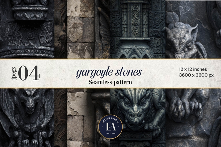 Gargoyle Stone Pattern | Gothic Architecture Texture