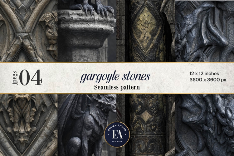 Gargoyle Stone Pattern | Gothic Architecture Texture