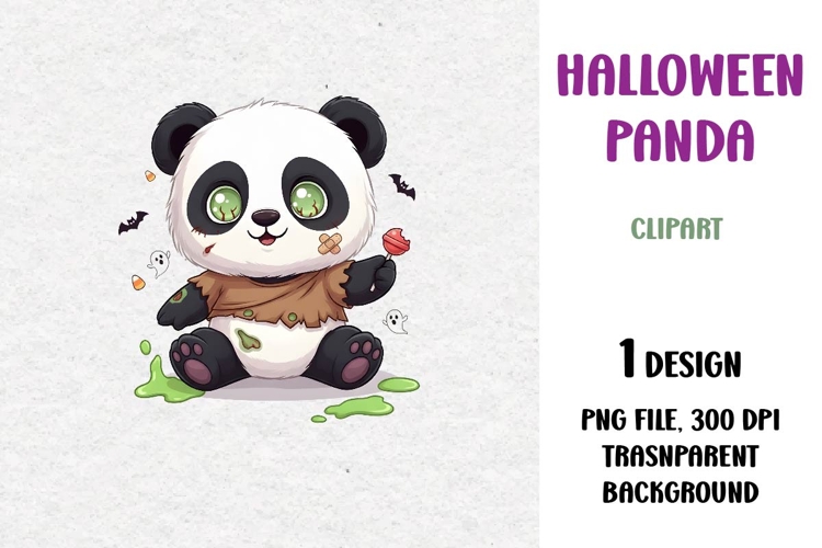 Halloween Panda, Cute Clipart