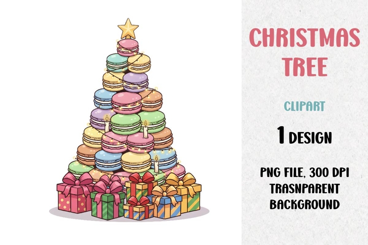 Macarons Christmas Tree, Clipart, PNG