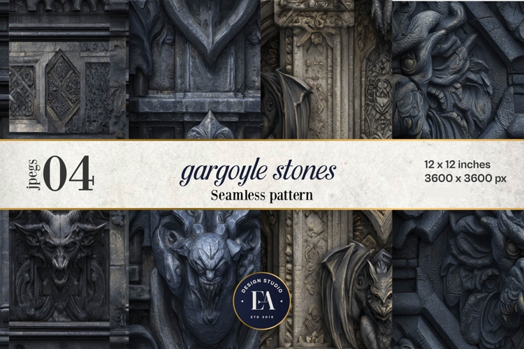 Gargoyle Stone Pattern | Gothic Architecture Texture