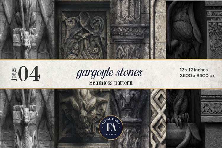Gargoyle Stone Pattern | Gothic Architecture Texture