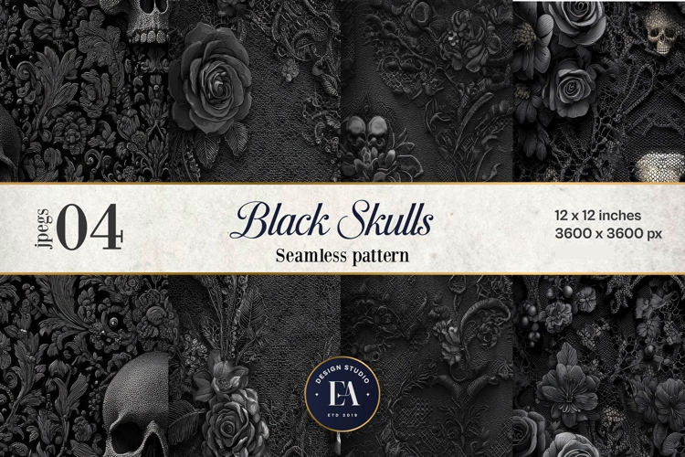 Skull Seamless Pattern Image 23