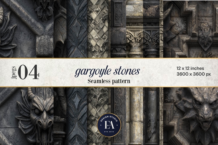 Gargoyle Stone Pattern | Gothic Architecture Texture