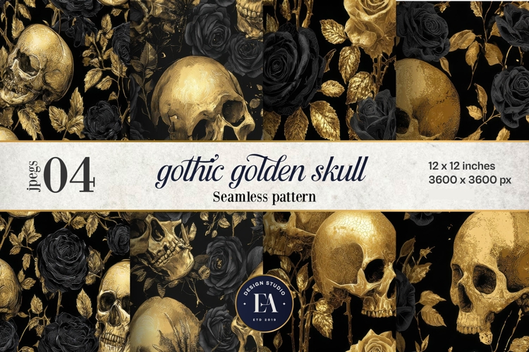Skull Seamless Pattern Image 18