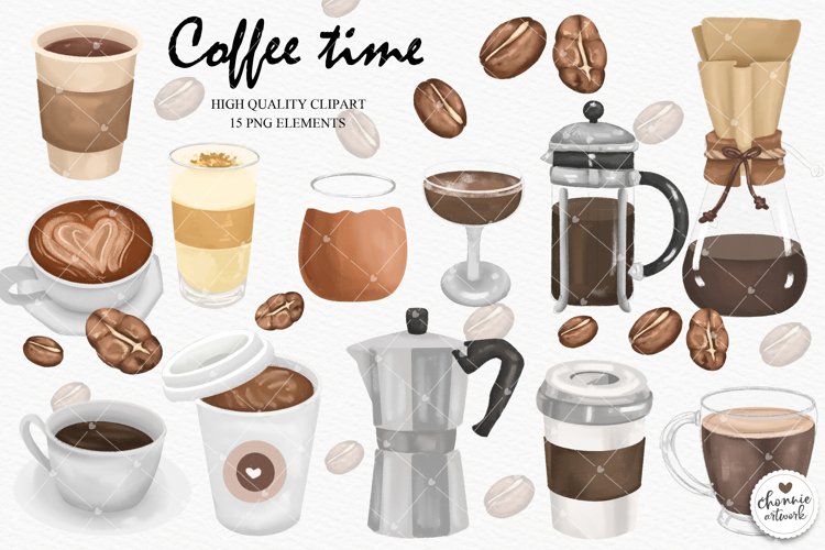 coffee clipart, coffee mug clipart, caffeine clipart, coffee example image 1
