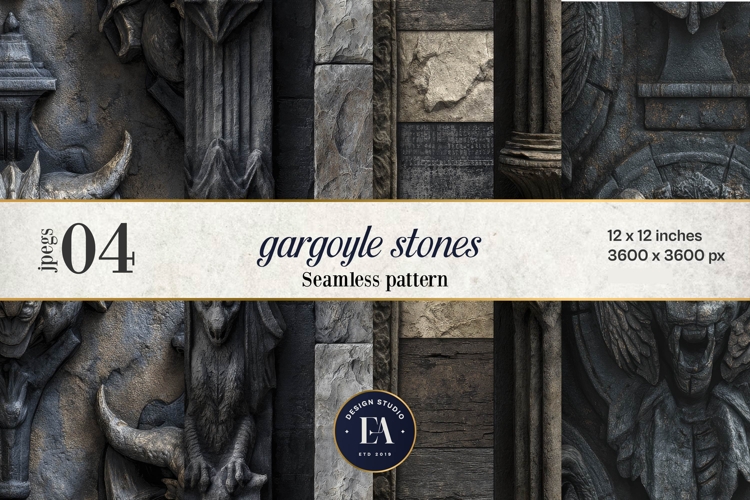 Gargoyle Stone Pattern | Gothic Architecture Texture