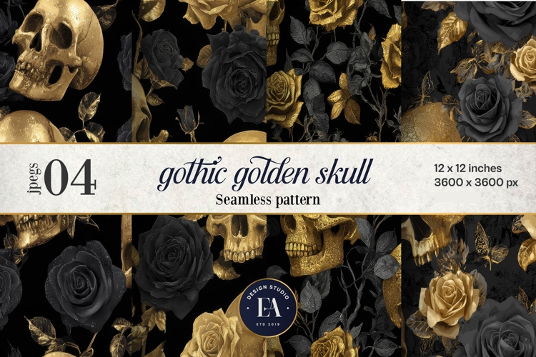 Skull Seamless Pattern Image 11