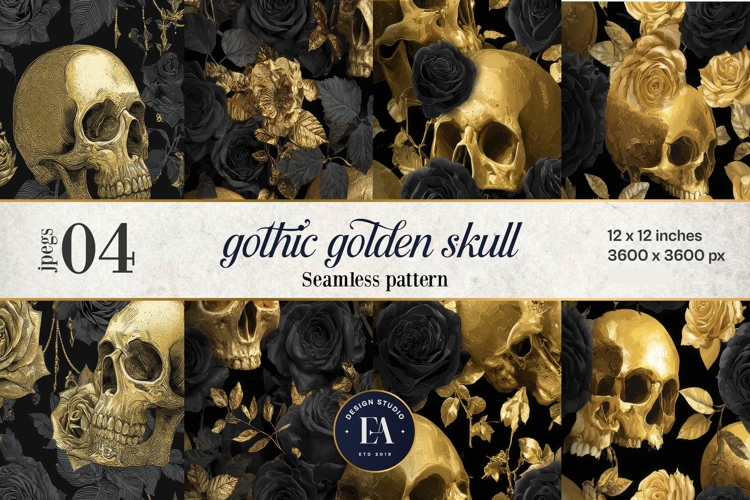 Skull Seamless Pattern Image 10