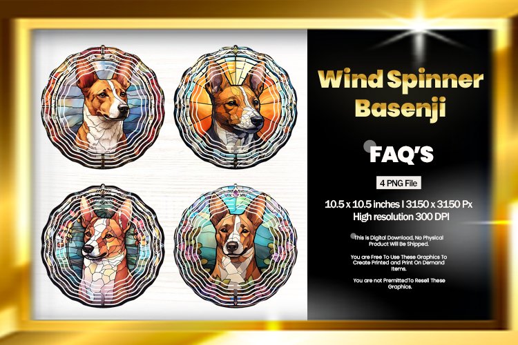 Basenji Wind Spinner Sublimation - 04 Variations example image 1