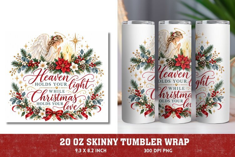 Emmanuel Christmas Tumbler Wrap, Christian Christmas 20oz Tu example image 1