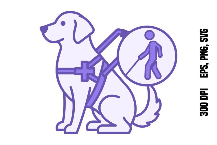 Purple Guide Dog Icon example image 1