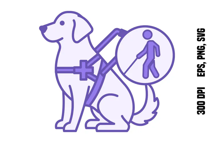 Purple Guide Dog Icon