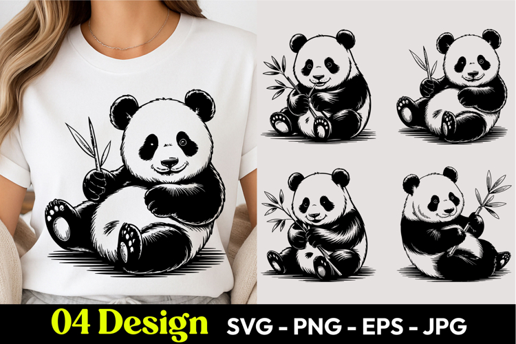 Kawaii Panda SVG PNG