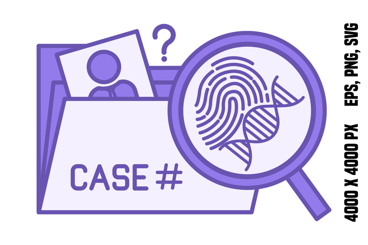Purple Investigation Case File Icon