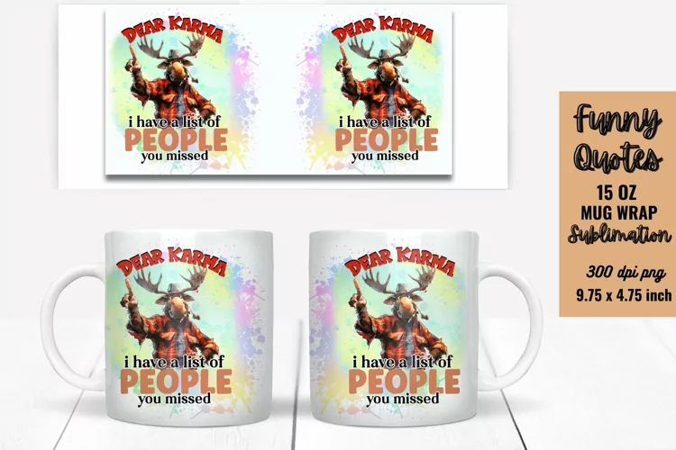 Funny Mug Wrap Sublimation, Mug Wrap PNG