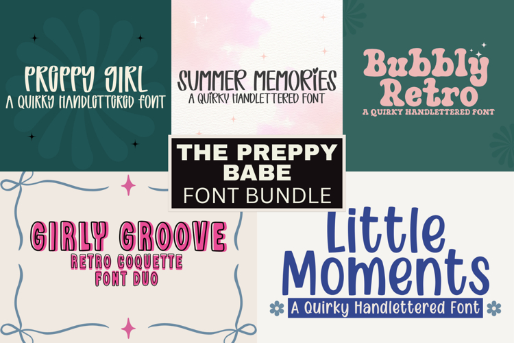 The Preppy Babe Font Bundle